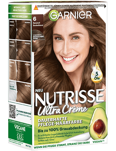 Garnier Nutrisse Ultra Creme 6 Karamell Dunkelblond Produktabbildung